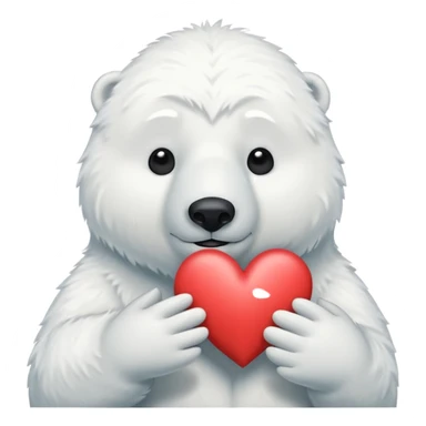 🩵🐻‍❄️ crea un oso así pero que sea polar y que tengas el corazon en medio sticker