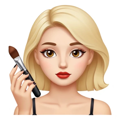 Girl doing her makeup sticker