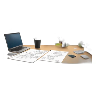 "Illustrate a digital memo pad with animated notes popping up, set in a creative workspace with a panoramic city view sticker