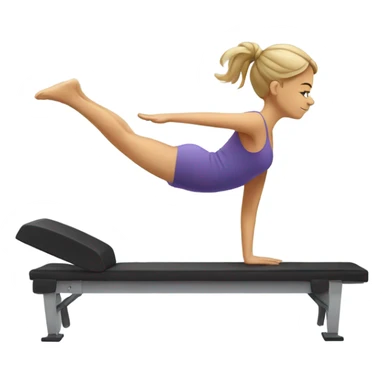 Girl doing Pilates sticker