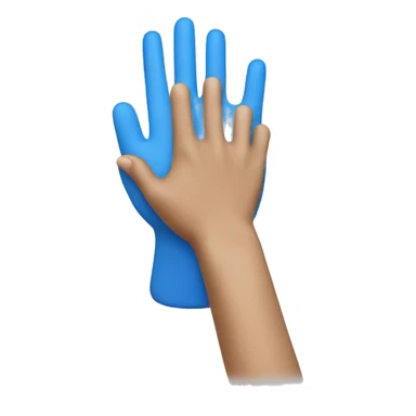 a blue hand making a click on a mark icon sticker