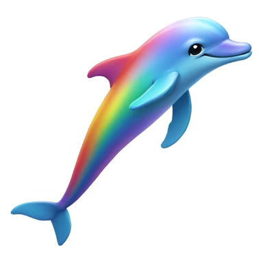 Rainbow dolphin  sticker