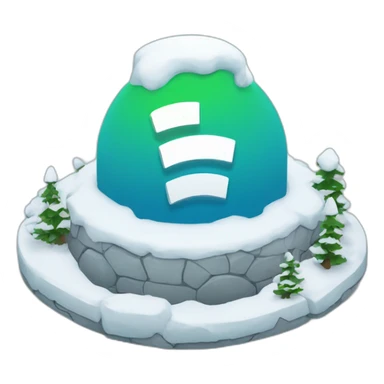 spotify symbol on top of igloo sticker
