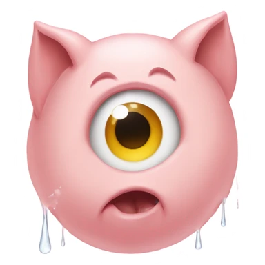 Tears falling from pigs eye sticker