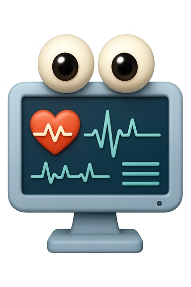 emoji 3d stile iphone di schermo di pc medico con occhi 3d sticker