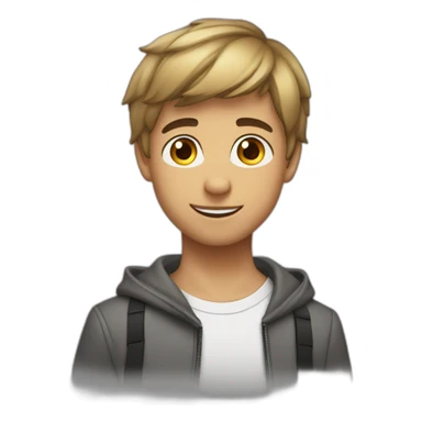 Street dance boy, short hair, handsome sticker