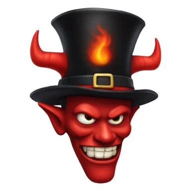 Devil tophat sticker