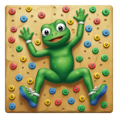 pepe frog bouldering sticker