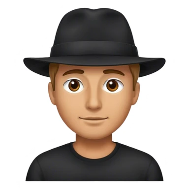 Change his hat and shirt color to black sticker