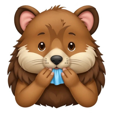 animal wiping its nose sticker