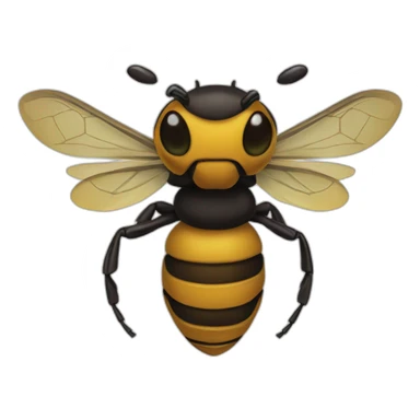 hornet with a human head sticker