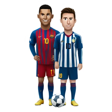 ronaldo and messi sticker
