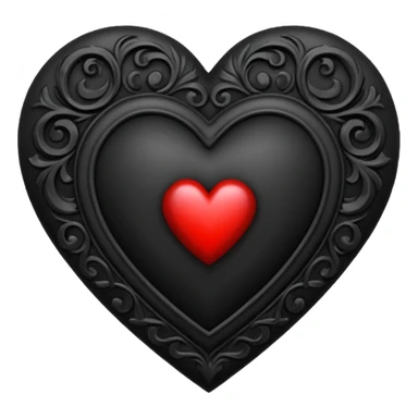 Black gothic heart sticker