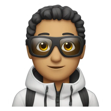 mexican guy with ski glasses sticker