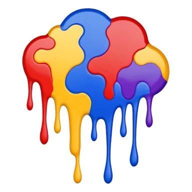 Make a painting which is splattered paint sticker