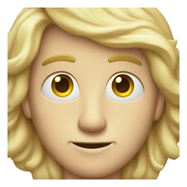 A man with crooked eyes and blond hair who flies to the moon sticker