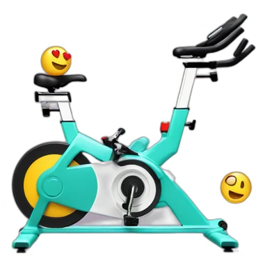 Spin bike and disco ball sticker