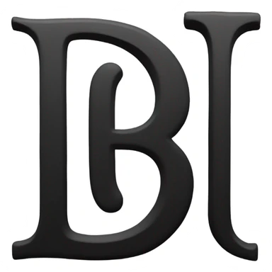 All black letter b sticker