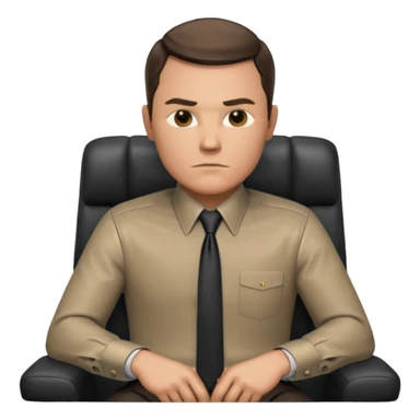 man sitting in a Interview chair from Mindhunter TV show sticker