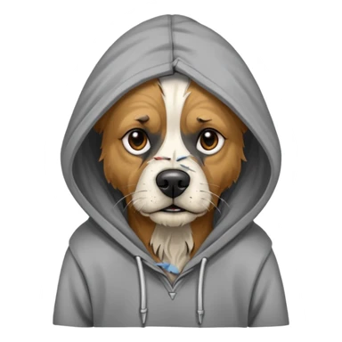 homeless dog with torn hoodie


 sticker