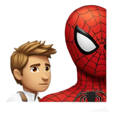 spider-man as the thinking emoji sticker