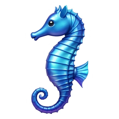 Blue seahorse sticker