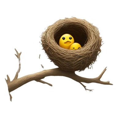 nest on bough sticker