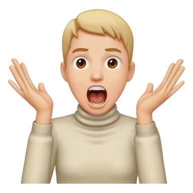 Person with hand on neck screaming sticker