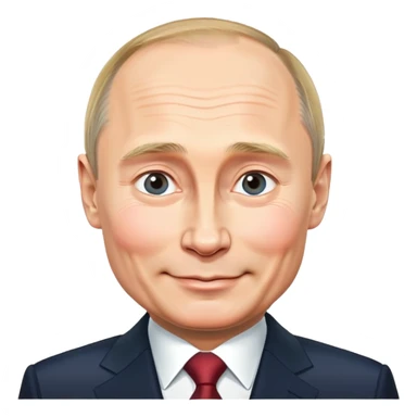russian president Putin smiles slyly sticker