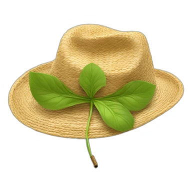 Un chou-fleur avec un chapeau de paille et un cigare dans la bouche sticker