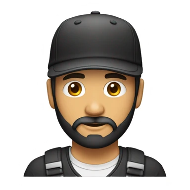 Hombre trigueño cuerpo completo fuerte de 30 años con barba y gorra ojos color negro  sticker