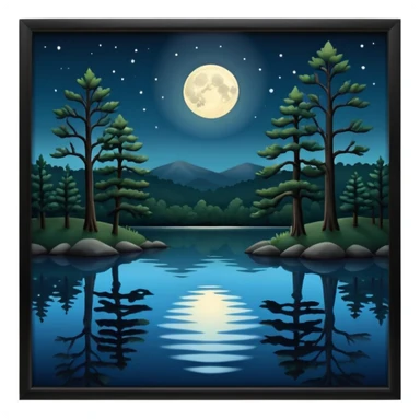 arkansas lake in the night sticker