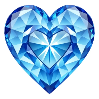 Blue crystallised heart sticker