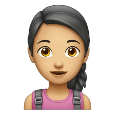 Jeune fille avec un cargo sticker