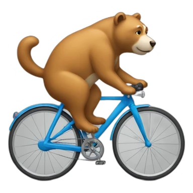Un ourse sur un vélo sticker