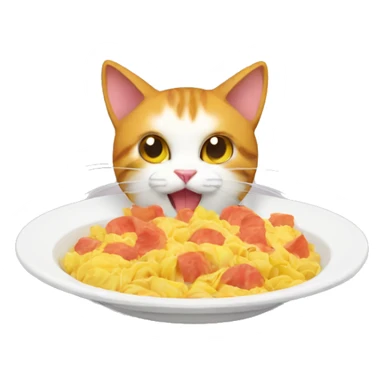 Cats eating momo sticker