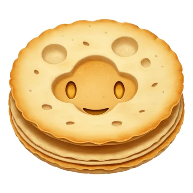 surreal beige poppadom sticker