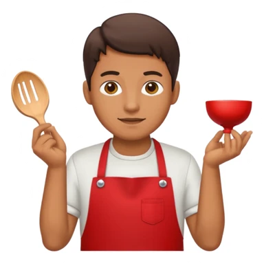 man red apron  sticker