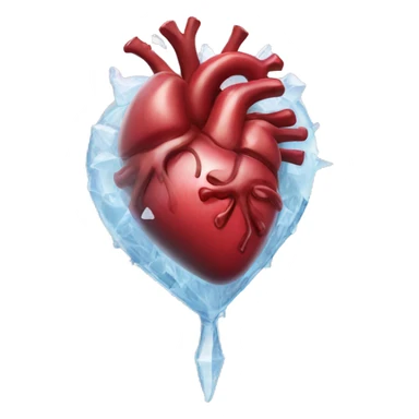 A human heart frozen sticker