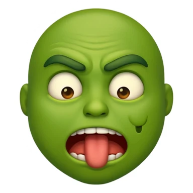  emoji smelling something that stinks. With the stink face. About to throw up  sticker