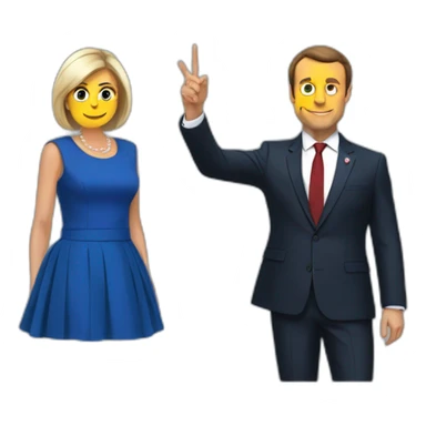 Macron sur Brigitte sticker