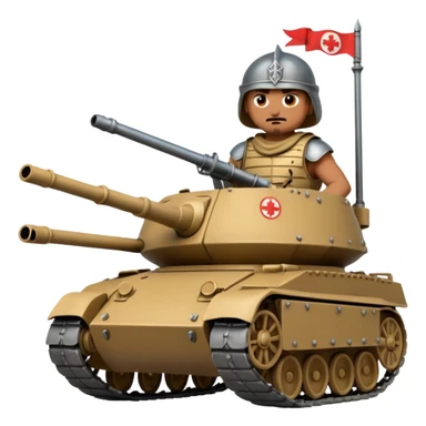 Medieval tank soldiers sticker