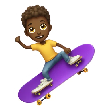 Boy riding eggplant as skate board  sticker