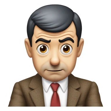 mr bean grabs his head sticker