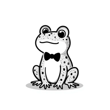 strawberry frog hand drawn doodle style sticker