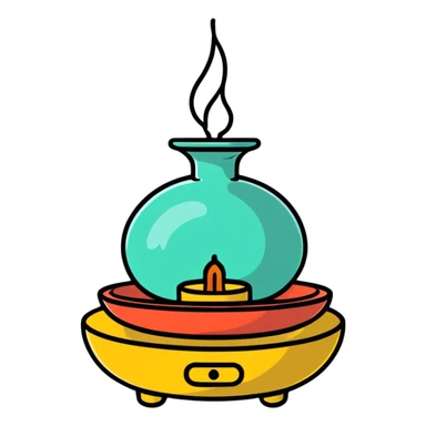 incense burner with smoke sticker