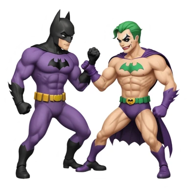 Batman fighting Joker sticker
