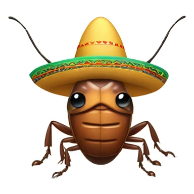 cockroach with a sombrero sticker