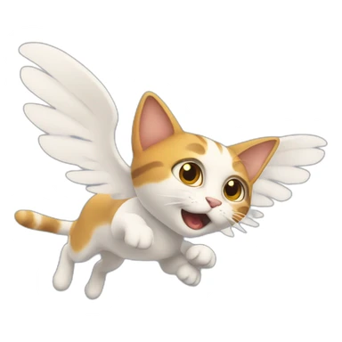 flying-cat sticker