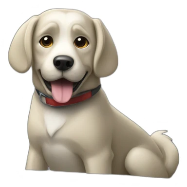 chien conduit voiture sticker